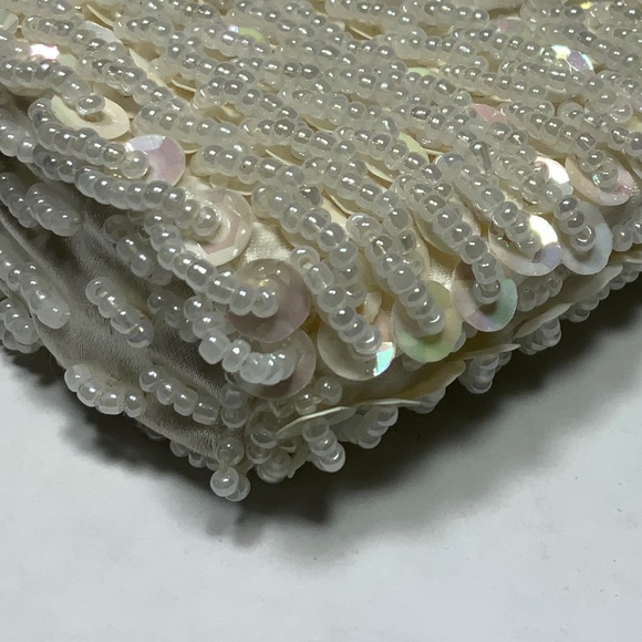 Bead and Sequin Vintage Evening Wedding Clutch - Picture 9 of 16